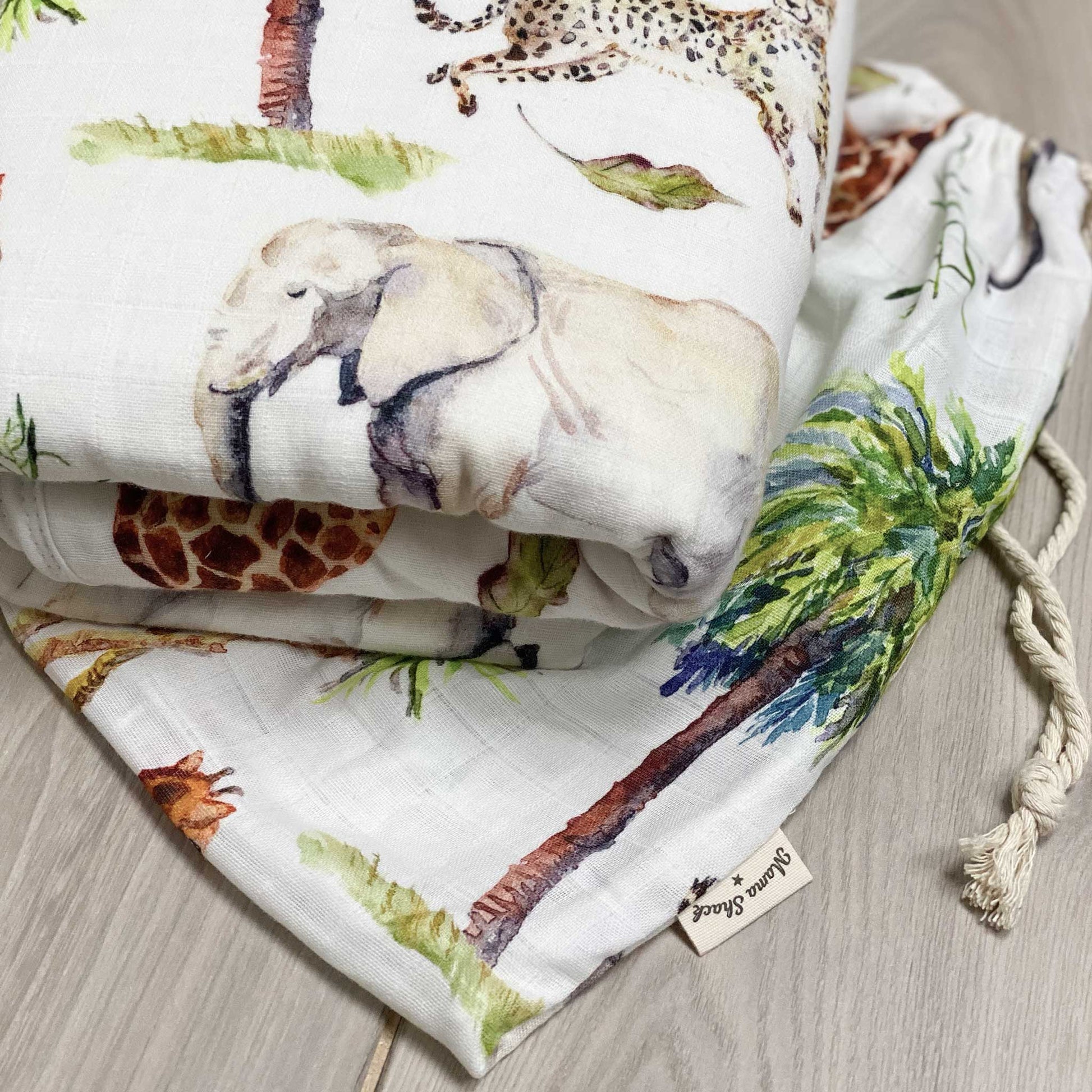 Organic Cotton Muslin Quilt Blanket - Wild Safari