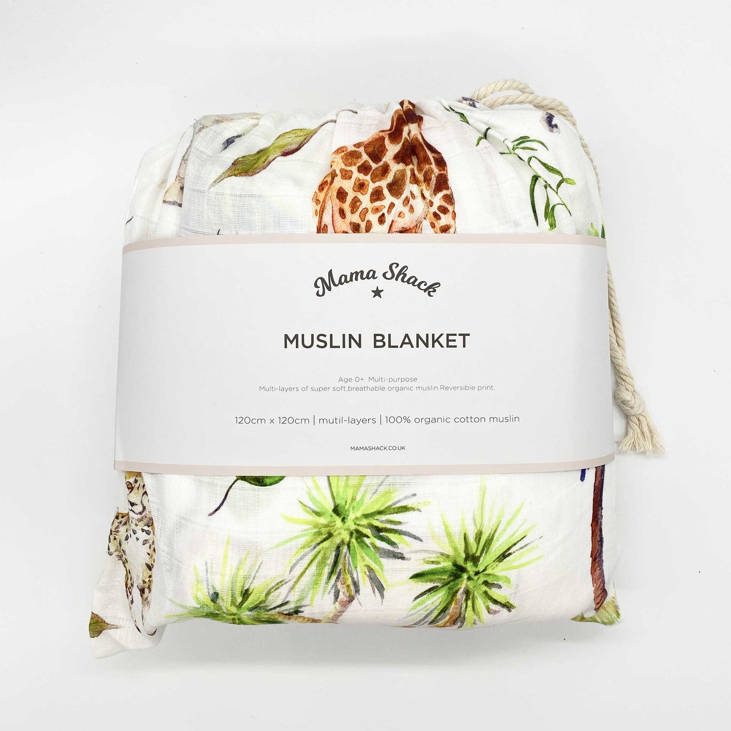 Organic Cotton Muslin Quilt Blanket - Wild Safari