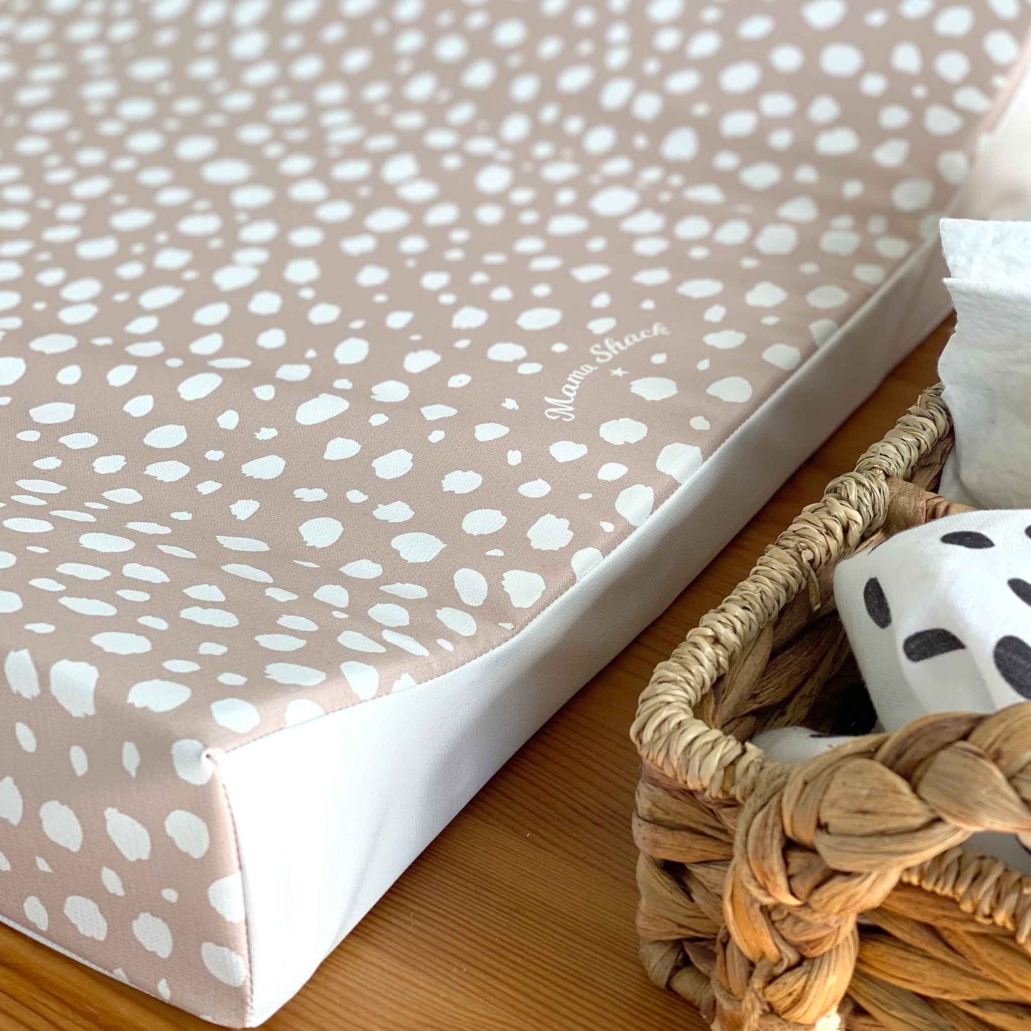 Anti Roll Changing Mat Rose Spotty