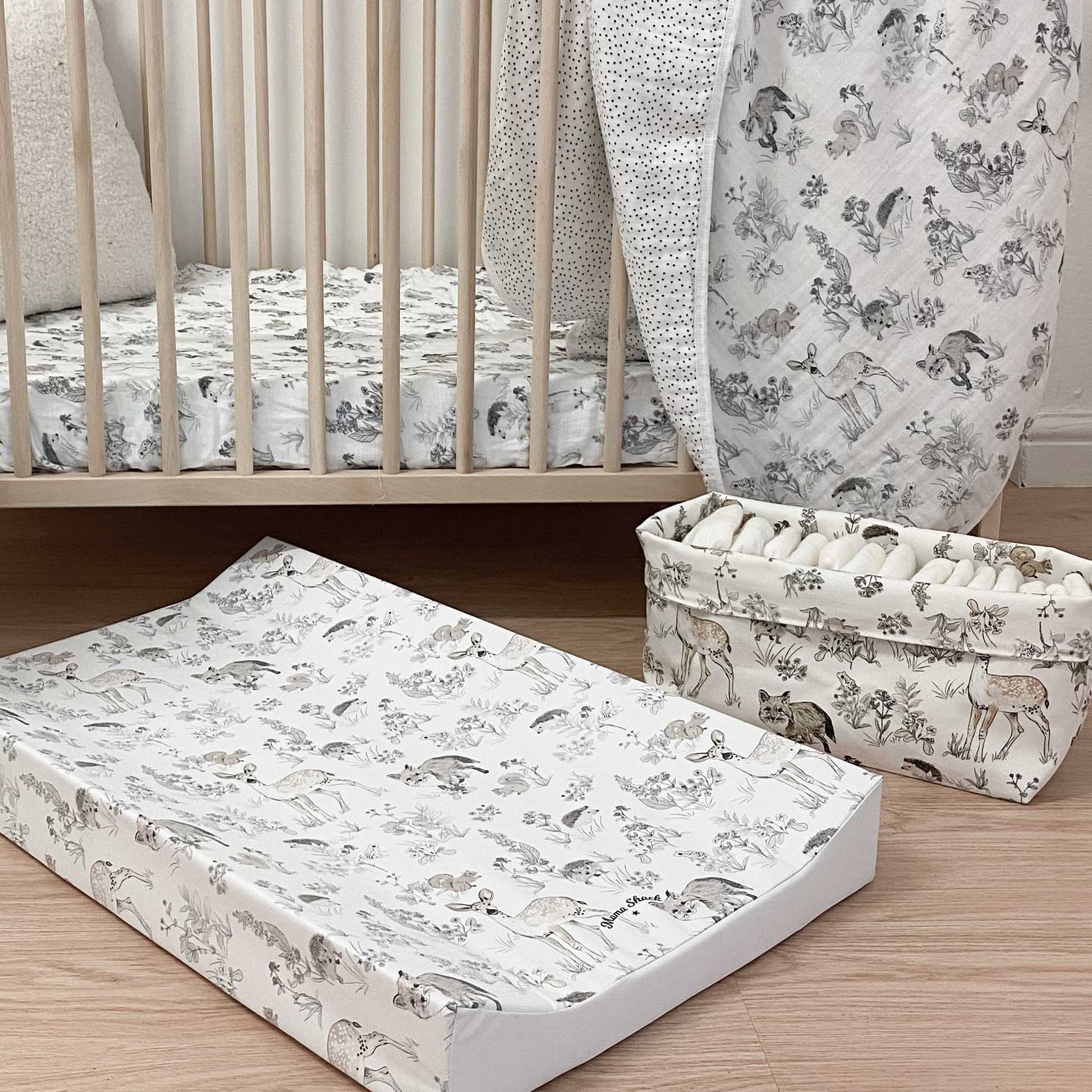 Explore our other decor items in our beautiful Woodland print here.