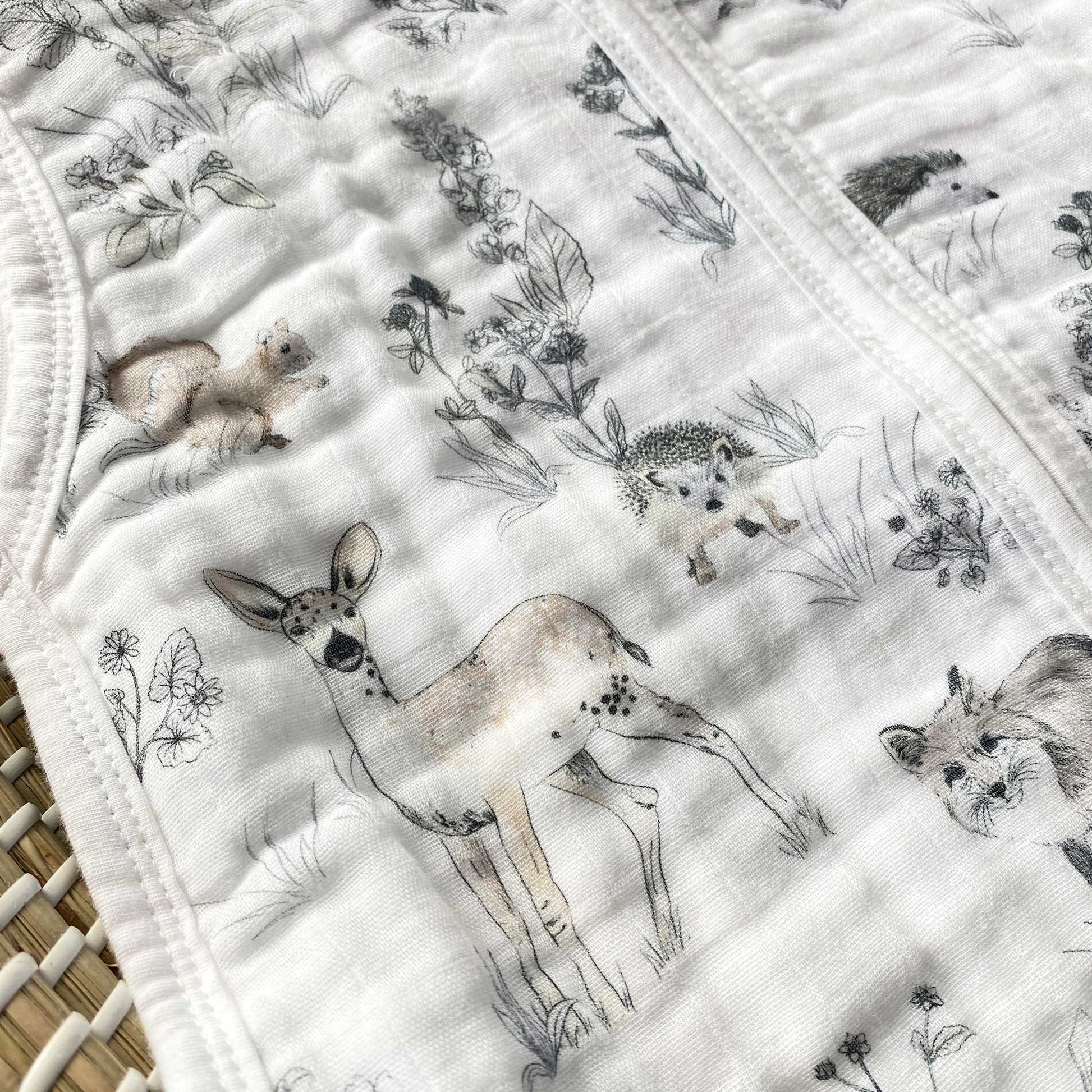 Muslin Baby Sleeping Bag - Woodland