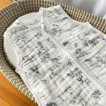 Muslin Baby Sleeping Bag - Woodland