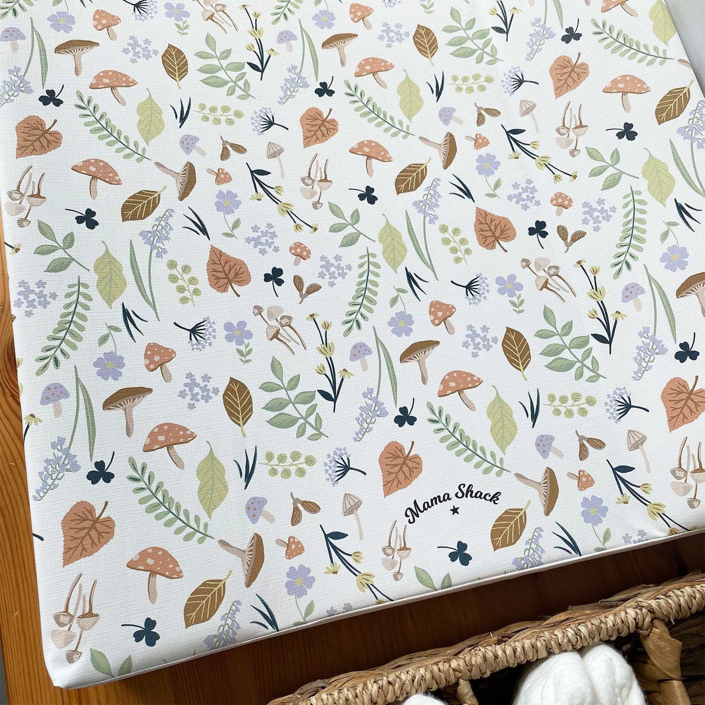 Anti Roll Changing Mat - Woodland Leaves