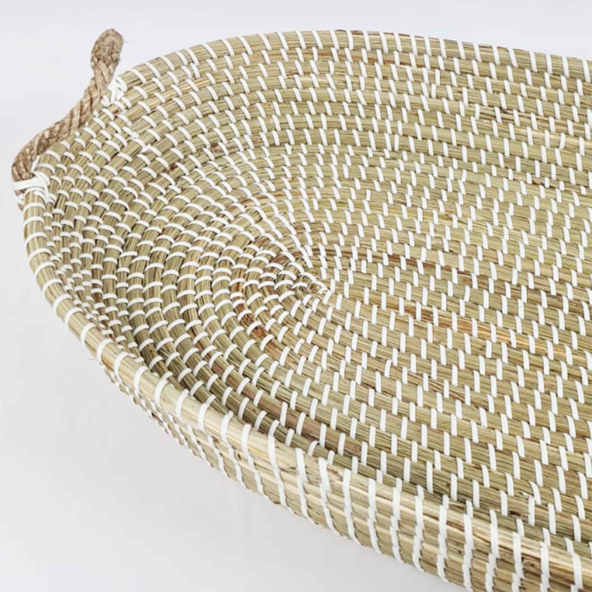 Changing Basket - Seagrass White & Natural