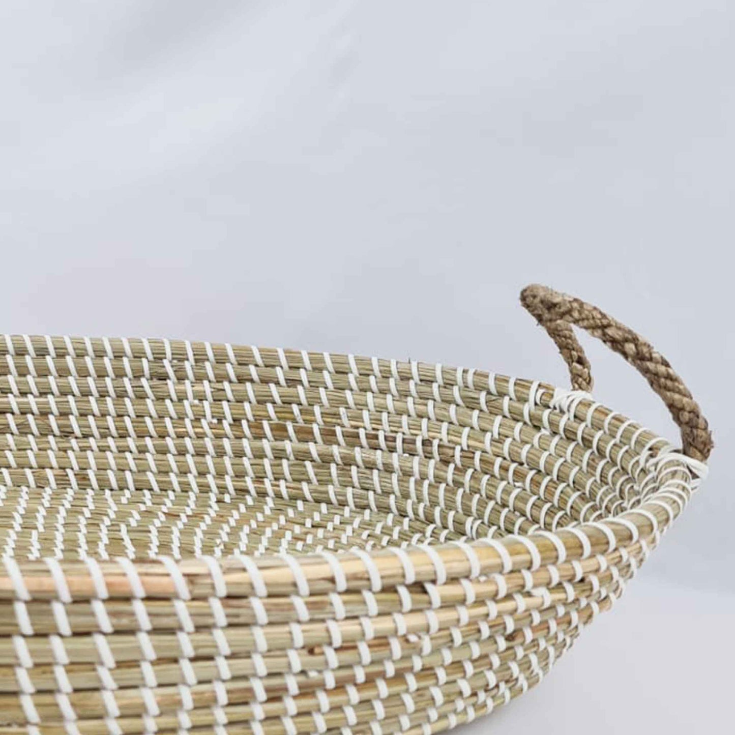 Changing Basket - Seagrass White & Natural