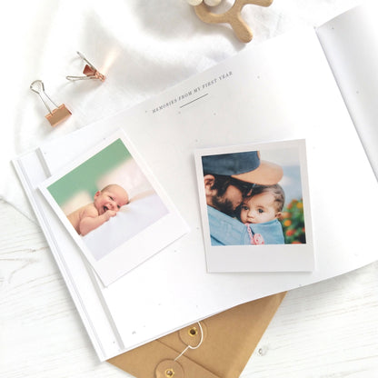 Baby Memory Book - Woodland Animals and Gold Foil