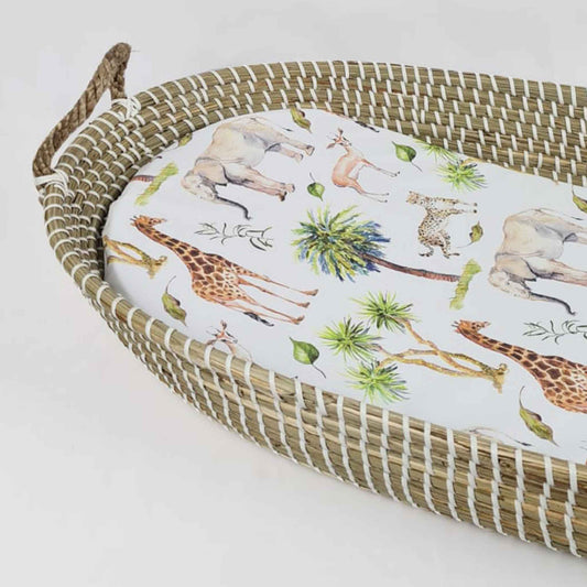 Changing Basket Mat Liner - Wild Safari