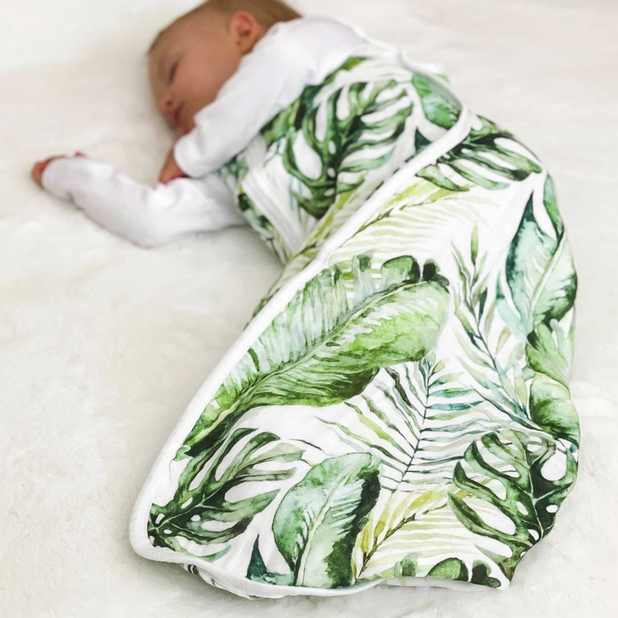 Muslin Baby Sleeping Bag - Banana Leaf