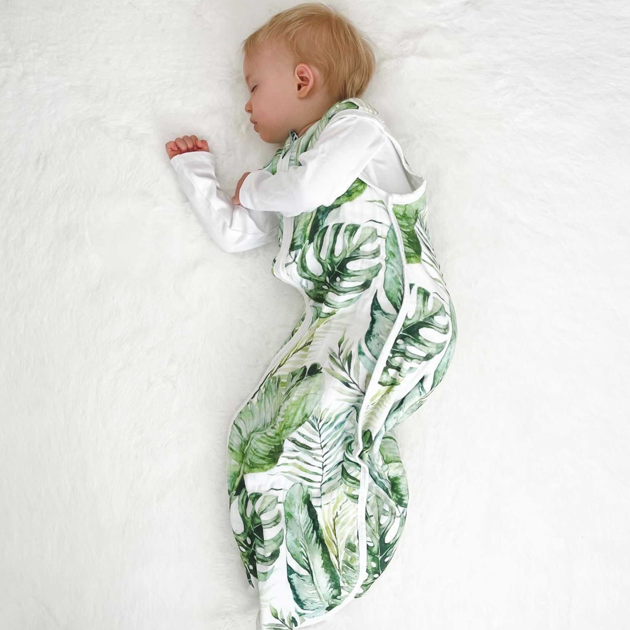 Muslin Baby Sleeping Bag - Banana Leaf