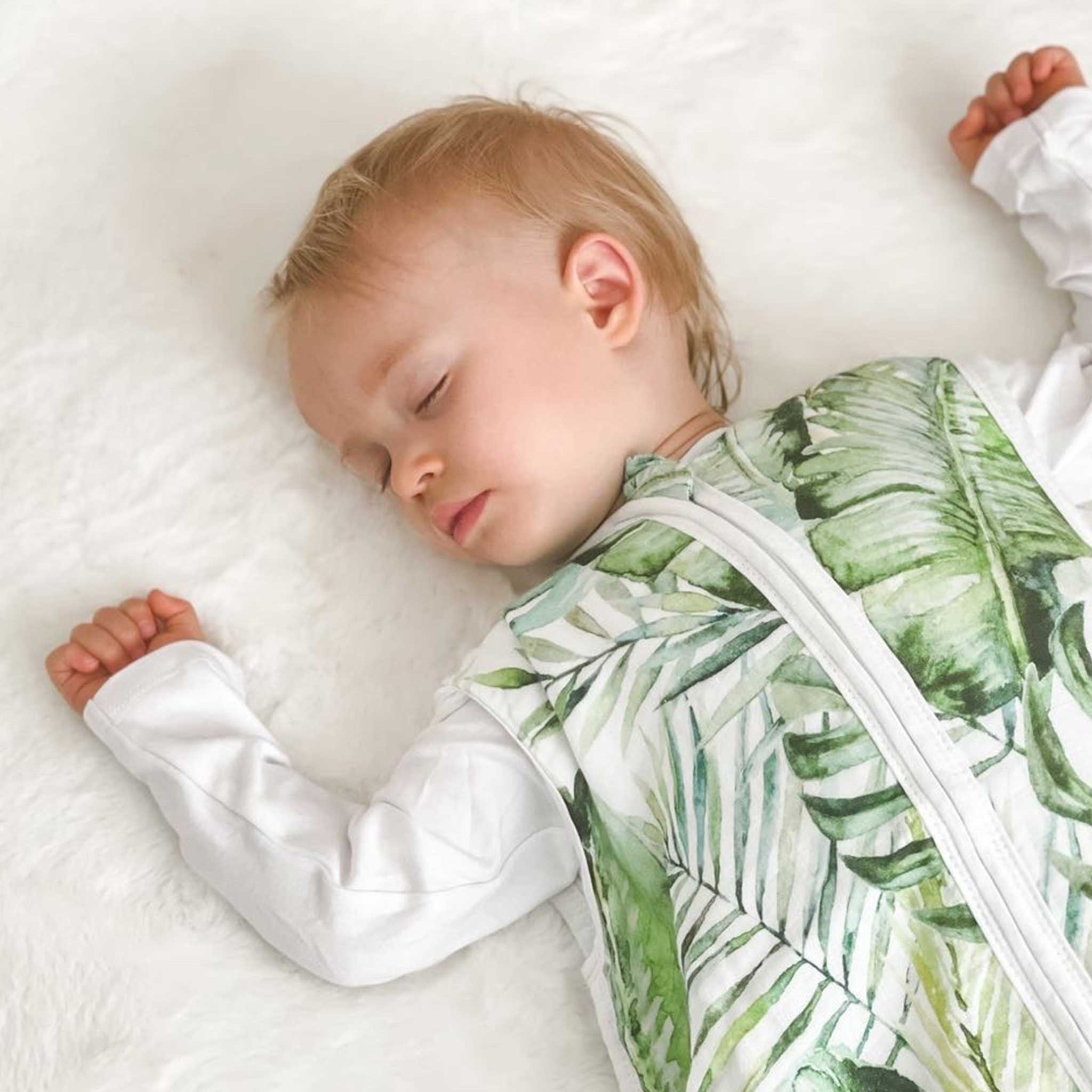 Muslin Baby Sleeping Bag - Banana Leaf