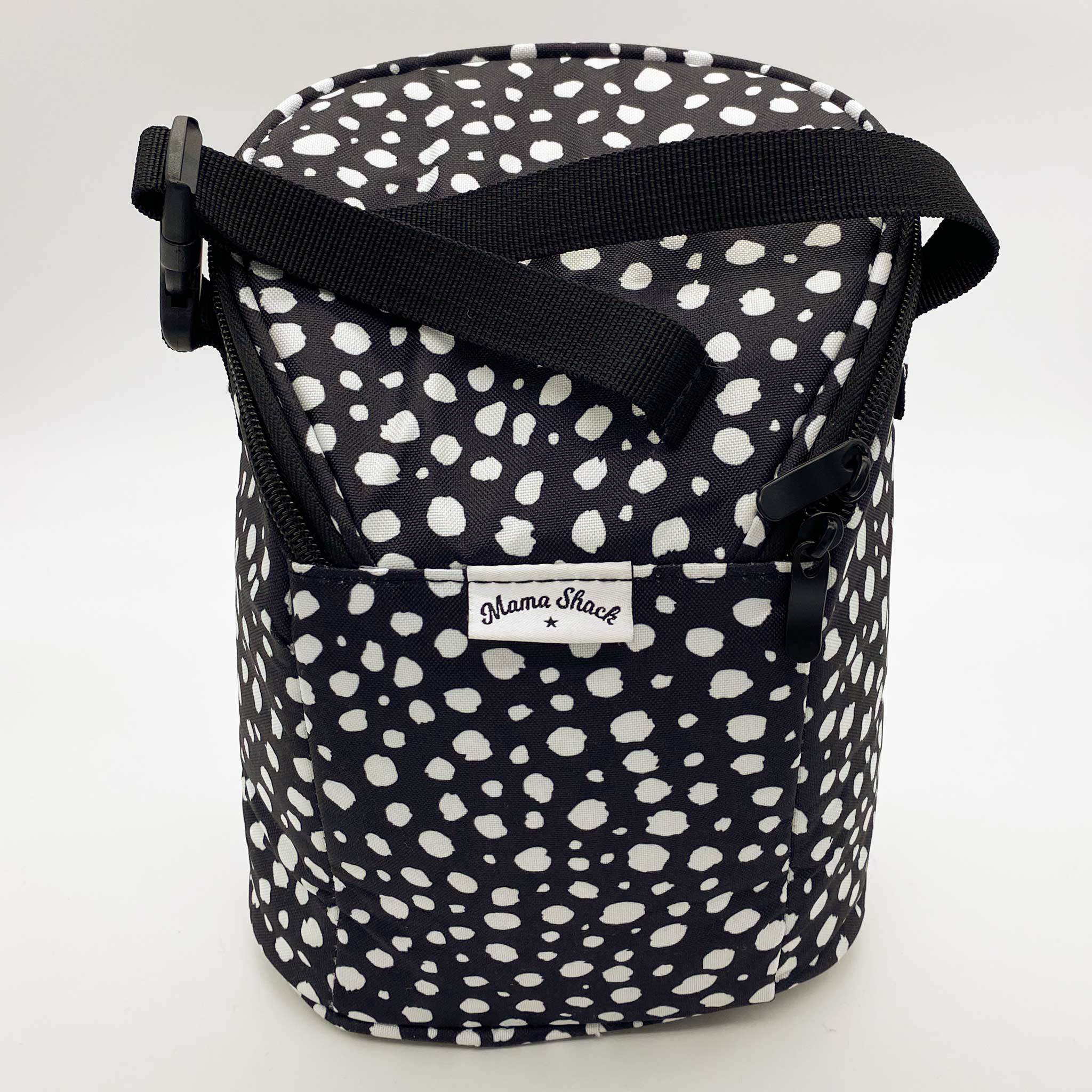 Insulated Baby Bottle and Lunch Bag - Black Spotty