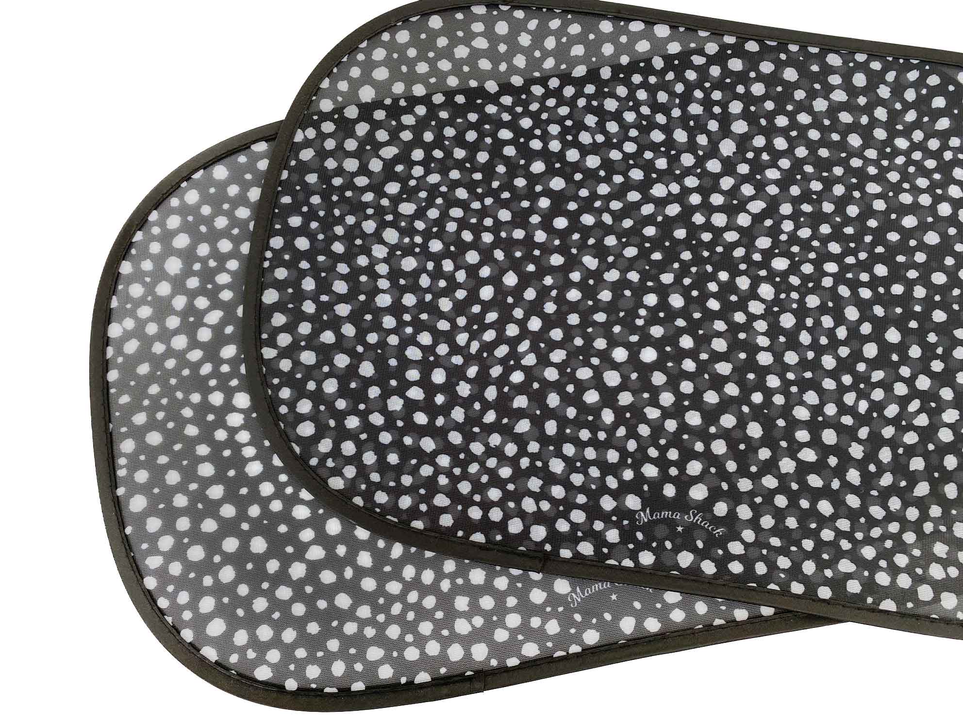 Small - Car Window Shades - Monochrome Dotty