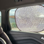 Large - Car Window Shades - Monochrome Dotty