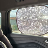 Large - Car Window Shades - Monochrome Dotty